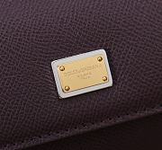Kitlife Dolce & Gabbana Purple Leather Sicily Bag 18x11x6cm - 5