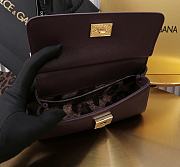 Kitlife Dolce & Gabbana Purple Leather Sicily Bag 18x11x6cm - 4