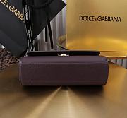 Kitlife Dolce & Gabbana Purple Leather Sicily Bag 18x11x6cm - 2