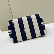 Kitlife Fendi Roll FF Pattern Double-sided Tote Bag Beige & Blue 22x14x18cm - 6