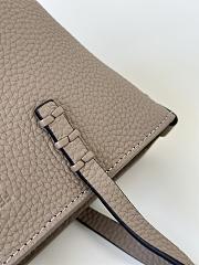 Kitlife Fendi Roll Mini Leather Tote in Grey 8655C 15.5x11x13cm - 6