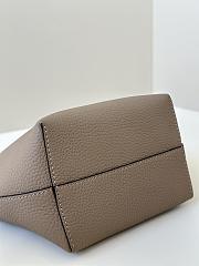 Kitlife Fendi Roll Mini Leather Tote in Grey 8655C 15.5x11x13cm - 5
