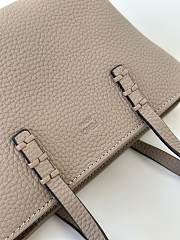 Kitlife Fendi Roll Mini Leather Tote in Grey 8655C 15.5x11x13cm - 3