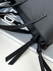 Kitlife Fendi Roll Mini Leather Tote in Black 8655C 15.5x11x13cm - 5