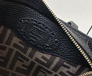 Kitlife Fendi Roll Mini Leather Tote in Black 8655C 15.5x11x13cm - 4