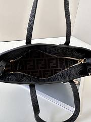 Kitlife Fendi Roll Mini Leather Tote in Black 8655C 15.5x11x13cm - 3