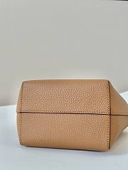 Kitlife Fendi Roll Mini Leather Tote in Brown 8655C 15.5x11x13cm - 4