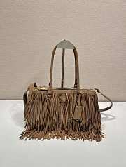 Kitlife Prada Galleria Tassel Bag Brown Suede Leather 1BA457 30x14x10.5cm - 1