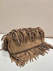 Kitlife Prada Galleria Tassel Bag Brown Suede Leather 1BA457 30x14x10.5cm - 4