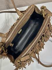 Kitlife Prada Galleria Tassel Bag Brown Suede Leather 1BA457 30x14x10.5cm - 3