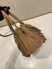 Kitlife Prada Galleria Tassel Bag Brown Suede Leather 1BA457 30x14x10.5cm - 2