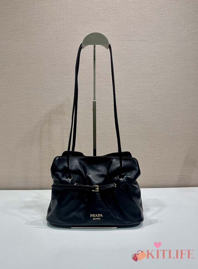 Kitlife Prada Cloud Bag Black 1BG586 25x17.5x11.5cm - 1