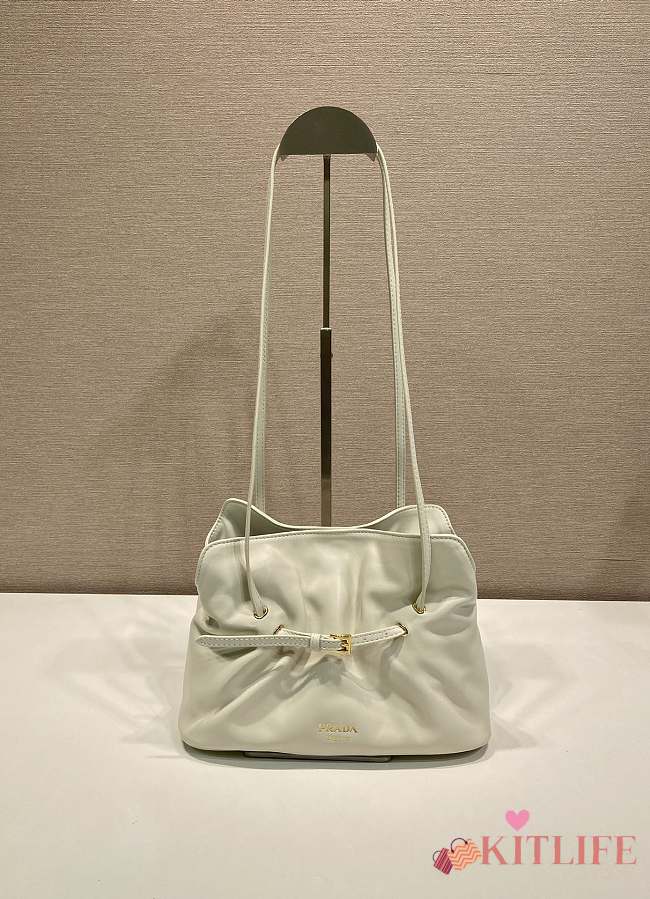 Kitlife Prada Cloud Bag White 1BG586 25x17.5x11.5cm - 1