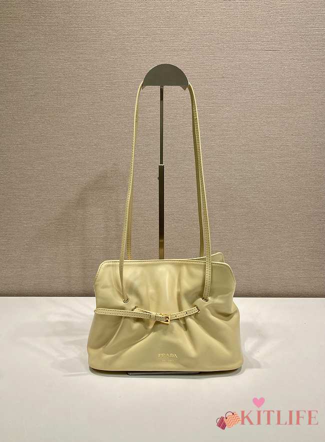 Kitlife Prada Cloud Bag Light Yellow 1BG586 25x17.5x11.5cm - 1