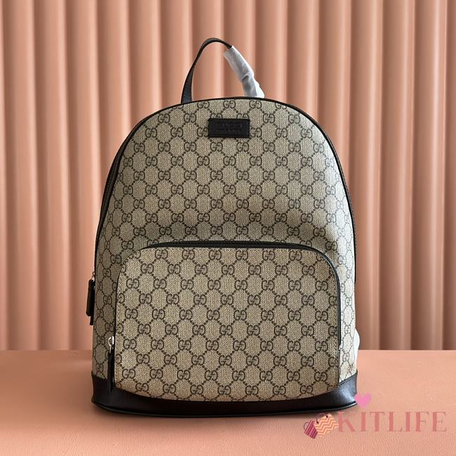 Kitlife Gucci GG Supreme Backpack Beige 406370 32x40x14.5cm - 1