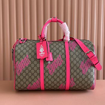 Kitlife Gucci Duffle Bag With Pink Print 834962 44x29x23cm