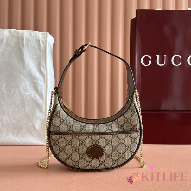 Kitlife Gucci Ophidia Small Shoulder Bag Beige 726843 22x12.5x5cm - 1