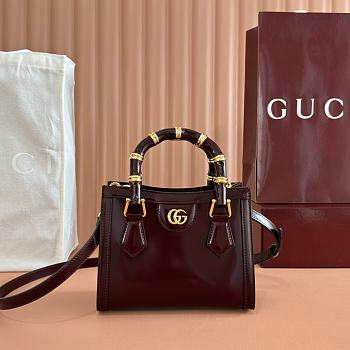 Kitlife Gucci Diana Small Tote Bag Burgundy 832936 20x16x10cm