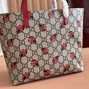 Kitlife Gucci GG Supreme Canvas Tote Bag With Beetle Print 410812 21x20x10cm - 3