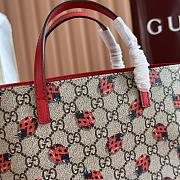 Kitlife Gucci GG Supreme Canvas Tote Bag With Beetle Print 410812 21x20x10cm - 2