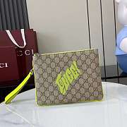 Kitlife Gucci Small Pouch With Green Print 23x17x1.5cm - 1