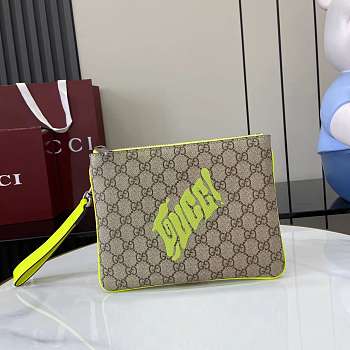 Kitlife Gucci Small Pouch With Green Print 23x17x1.5cm