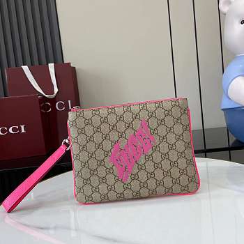 Kitlife Gucci Small Pouch With P Print 23x17x1.5cm