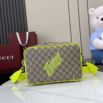 Kitlife Gucci Crossbody Bag With Green Print 27x18x7.5cm