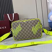 Kitlife Gucci Crossbody Bag With Green Print 27x18x7.5cm - 6