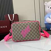 Kitlife Gucci Crossbody Bag With Pink Print 27x18x7.5cm - 1