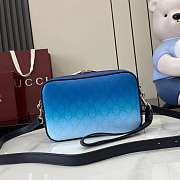 Kitlife Gucci Chroma Crossbody Bag Gradient Blue GG Monogram 25x16x4.5cm - 4