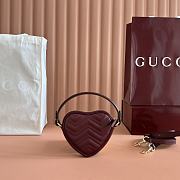 Kitlife Gucci GG Marmont Hear Bag Red 837753 13.5x11.5x2.5cm - 5