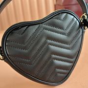 Kitlife Gucci GG Marmont Hear Bag Black 837753 13.5x11.5x2.5cm - 2