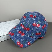 Kitlife Louis Vuitton Baseball Cap Blue Denim With Cherry  - 1