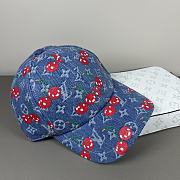 Kitlife Louis Vuitton Baseball Cap Blue Denim With Cherry  - 2