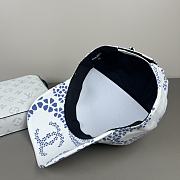 Kitlife Chanel Printed Denim Baseball Cap in White - 3
