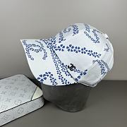 Kitlife Chanel Printed Denim Baseball Cap in White - 1