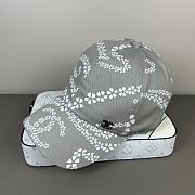 Kitlife Chanel Printed Denim Baseball Cap in Grey - 2