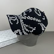 Kitlife Chanel Printed Denim Baseball Cap in Black - 6