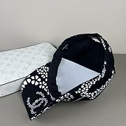 Kitlife Chanel Printed Denim Baseball Cap in Black - 3