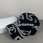 Kitlife Chanel Printed Denim Baseball Cap in Black - 2