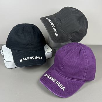 Kitlife Balenciaga Logo Baseball Cap in Grey/Purple/Black