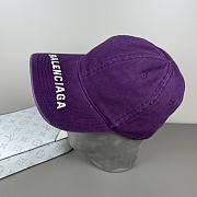 Kitlife Balenciaga Logo Baseball Cap in Grey/Purple/Black - 4