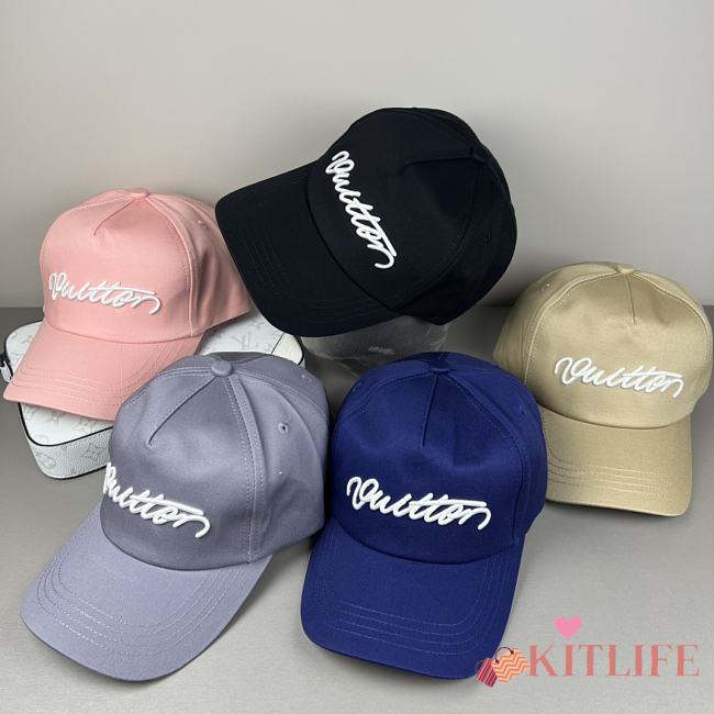 Kitlife Louis Vuitton Signature Cap in Black / Grey / Pink / Blue Navy / Beige - 1