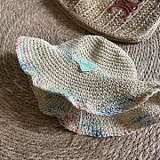 Kitlife Louis Vuitton 2025 Rainbow Straw Bucket Hat in Green / Beige / Brown - 5