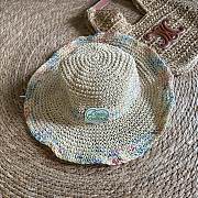 Kitlife Louis Vuitton 2025 Rainbow Straw Bucket Hat in Green / Beige / Brown - 4