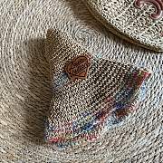 Kitlife Louis Vuitton 2025 Rainbow Straw Bucket Hat in Green / Beige / Brown - 3