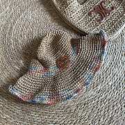 Kitlife Louis Vuitton 2025 Rainbow Straw Bucket Hat in Green / Beige / Brown - 2