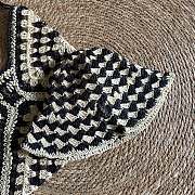 Kitlife Saint Laurent 2025 Straw Bucket Hat in Black / Beige - 5