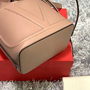 Kitlife Valentino VLogo Signature Walk Beige Calfskin Bucket Bag 15x20x10cm - 3